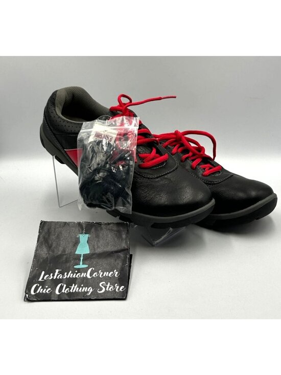 NWT True Linkswear Men\'s Black Leather Proto Lace-Up Golf Shoes Size 8.5 3569 main image 10
